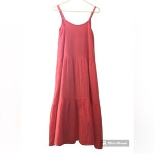 Joe Fresh Midi‎ Tiered Gauze Dress Coral Size XS